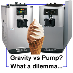 Gravity v pump