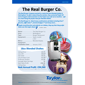 The Real Burger Co (Blend Shake) Case Study